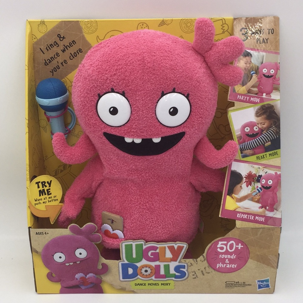 Ugly Dolls Dance Moves Moxy 50+ Sounds Phrases Pink Plush Talking Toy